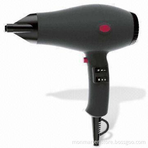 Professional Hair Dryer with AC Motor and Ionic Function, Available in Black